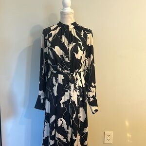 H&M River of Hope black and cream long maxi dress size small